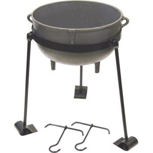 Bayou Classic Pots And Stand 15 Gallon Cast Iron Jambalaya Pot