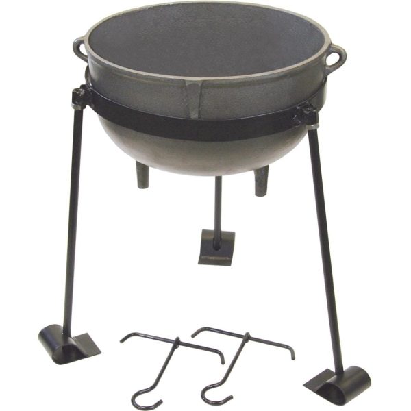 Bayou Classic Pots And Stand 15 Gallon Cast Iron Jambalaya Pot