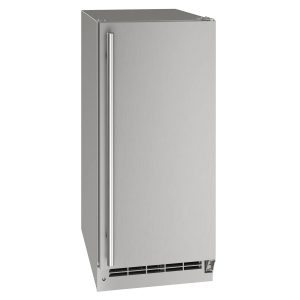 U-Line 15-Inch 25 Lb. Outdoor Rated Crescent Ice Maker - Stainless Steel - UOCR115-SS01B