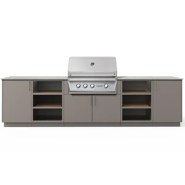 Urban Bonfire Savannah 36 Outdoor Kitchen w/ Twin Eagles Natural Gas Grill, Keon Dekton Countertop & Clay Finish - B-Savannah-36-TwinEagles-Keon-Clay