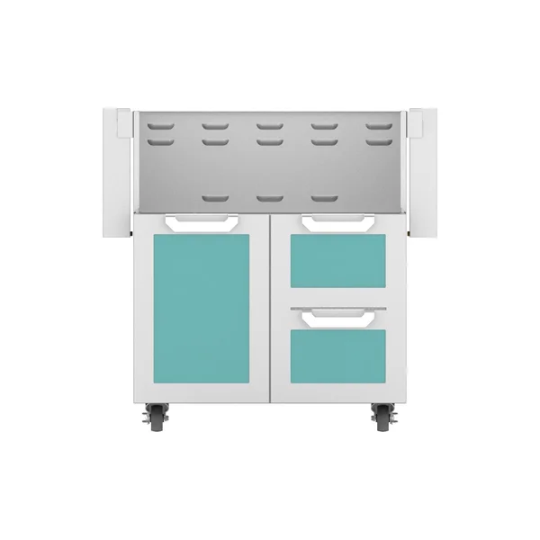 Hestan Double Drawer And Door Tower Cart For 30-Inch Gas Grill - Bora Bora - GCR30-TQ