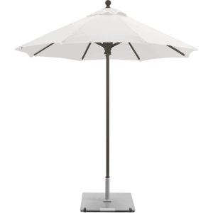 Galtech 7.5 Ft. Commercial Octagonal Aluminum Patio Market Umbrella W/ Push Lift - Antique Bronze Frame W/ Sunbrella Canvas Canvas Canopy