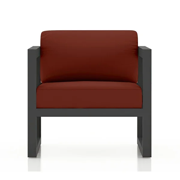 Misty Cove Aluminum Club Chair in Slate/Canvas Henna by Lakeview Outdoor Designs