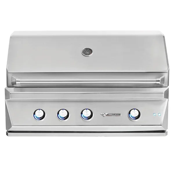 Twin Eagles 42-Inch 3-Burner Built-In Propane Gas Grill with Infrared Rotisserie Burner - TEBQ42R-CL