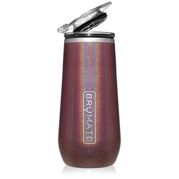 Champagne Flute 12oz | Glitter Merlot