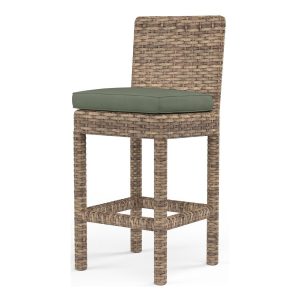 Havana Wicker Bar Stool in Tobacco/Cast Sage by Sunset West