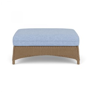 Mandalay Lloyd Loom Large Ottoman in Fawn/Demo Skyway by Lloyd Flanders