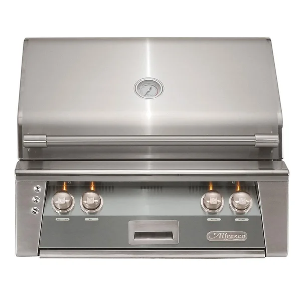 Alfresco ALXE 30-Inch Built-In Natural Gas Grill With Sear Zone And Rotisserie in Signal Gray - ALXE-30SZ-NG-S7004