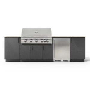 Urban Bonfire Horizon 40 Outdoor Kitchen w/ Blaze LTE Natural Gas Grill, Refrigerator, Danae Dekton Countertop & Anthracite Finish - B-Horizon-40-Blaze-Danae-Anthracite
