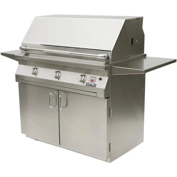 Solaire 42 Inch All Infrared Natural Gas Grill With Rotisserie On Standard Cart - SOL-AGBQ-42CIR-NG