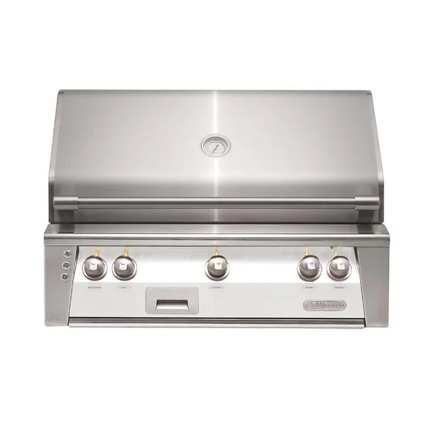 Alfresco ALXE 36-Inch Built-In Natural Gas Grill With Sear Zone And Rotisserie in Signal White Matte - ALXE-36SZ-NG-SM9003