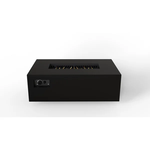 AON 48 Inch Rectangular Powder Coated Steel Propane Fire Pit Table in Black by Warming Trends