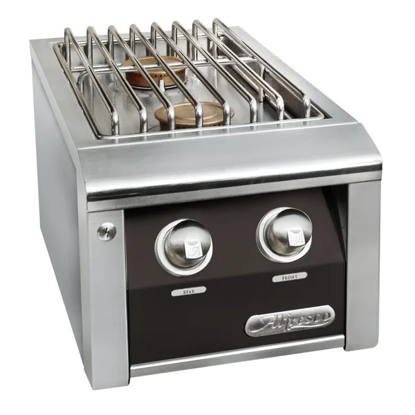 Alfresco Natural Gas Double Side Burner For Freestanding Grills in Jet Black Gloss - AXESB-2C-NG-S9005