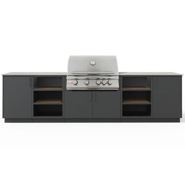 Urban Bonfire Savannah 32 Outdoor Kitchen w/ Blaze LTE Natural Gas Grill, Keon Dekton Countertop & Anthracite Finish - B-Savannah-32-Blaze-Keon-Anthracite