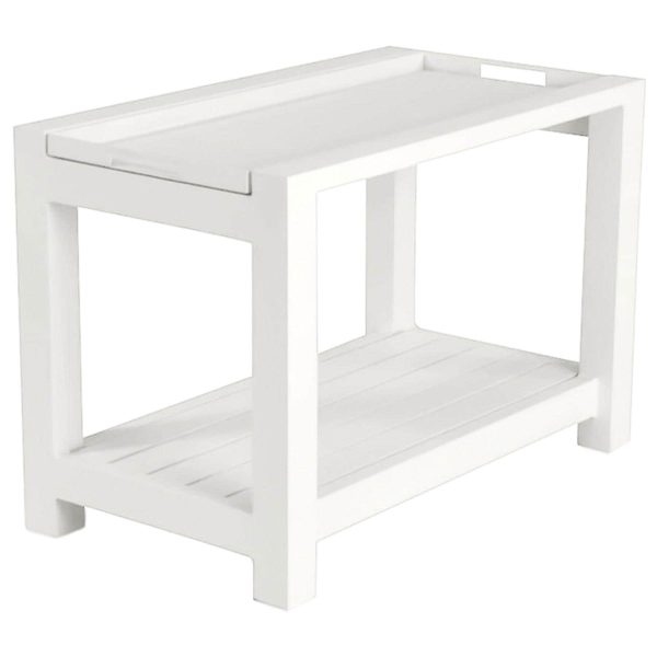 Easy Aluminum Serving Trolly/Tray in White By KETTLER