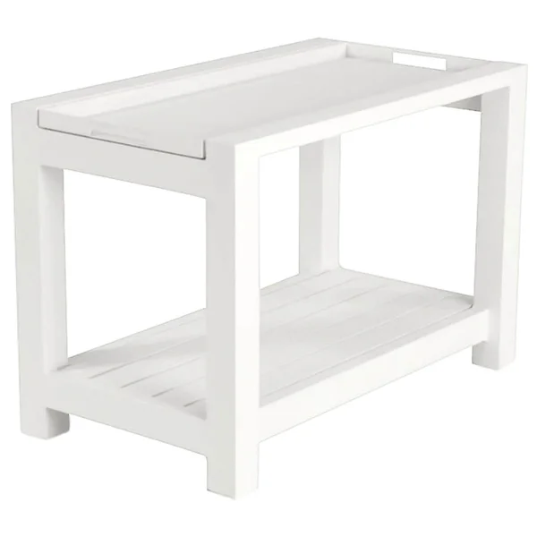 Easy Aluminum Serving Trolly/Tray in White By KETTLER