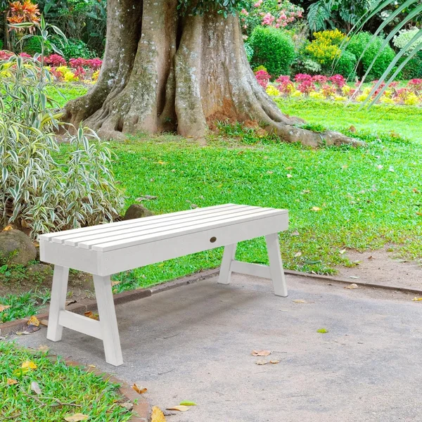 Elm Pointe 4 Ft Recycled Plastic Picnic Bench in White by Lakeview Outdoor Designs
