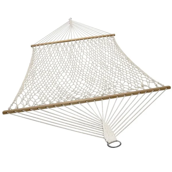 Ultimate Patio Classic Double Rope Hammock - White