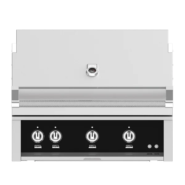 Hestan 36-Inch Built-In Natural Gas Grill W/ Sear Burner & Rotisserie - Stealth - GMBR36-NG-BK