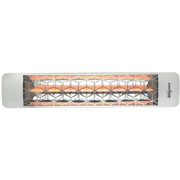 Eurofase Stella Series 39 Inch 2500 Watt Single Element Marine Grade 277V Electric Patio Heater in Stainless Steel - EF25277S6