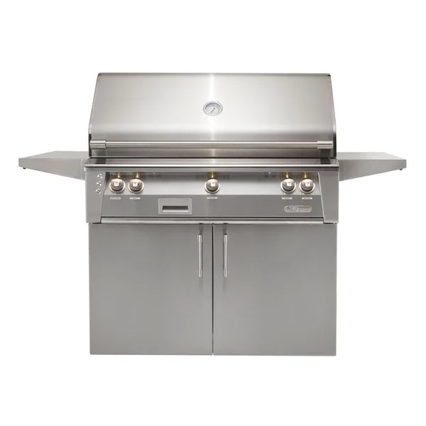 Alfresco ALXE 42-Inch Freestanding Natural Gas Grill With Rotisserie in Signal Gray - ALXE-42C-NG-S7004