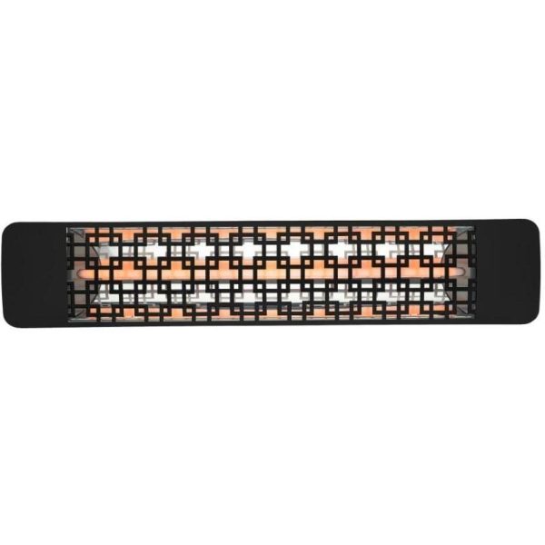 Eurofase Brix Series 39 Inch 2500 Watt Single Element Marine Grade 208V Electric Patio Heater in Black - EF25208B5