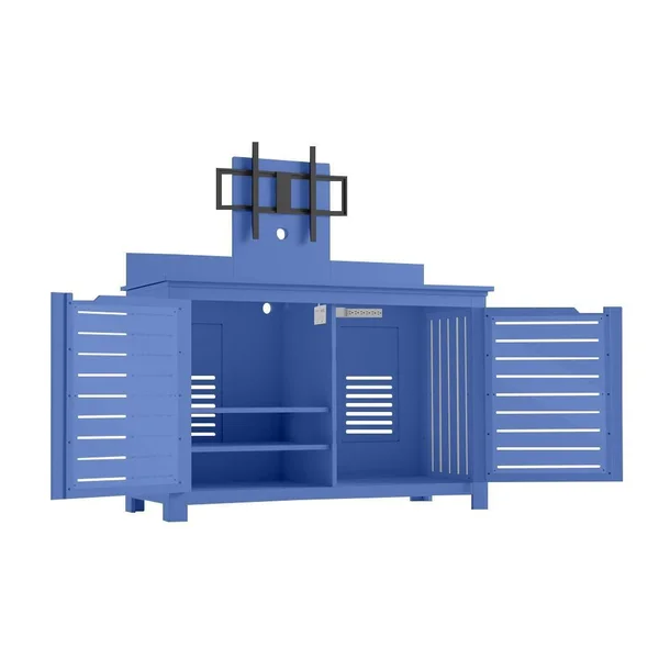 Ledge Lounger Mainstay Rectangle Bar Credenza w/ TV Mount - Sky Blue