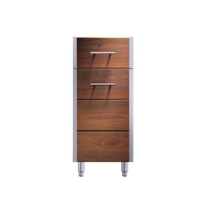 Kalamazoo Arcadia 15 Inch Cabinet - Drawer Over Door - Right Hinge - Ipe Finish - Marine-Grade - KD-15-2R-IPE-M6