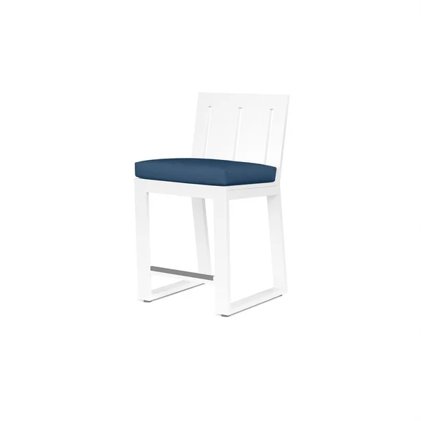 Newport Aluminum Patio Counter Stool in Spectrum Indigo w/ No Welt By Sunset West