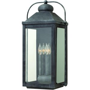Hinkley Lighting Anchorage Four Light 25-Inch Outdoor Wall Light - Aged Zinc - 1858DZ