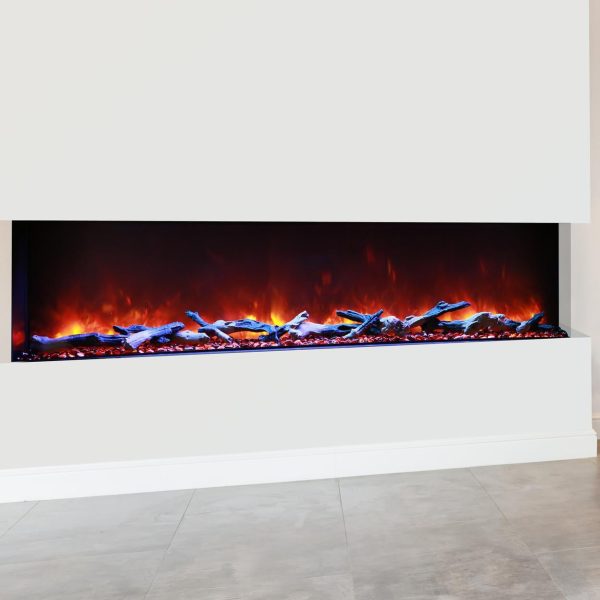 Amantii Tru View 72-Inch Smart Built-In Three Sided Electric Fireplace - Indoor/Outdoor  - 72-TRU-VIEW-XL