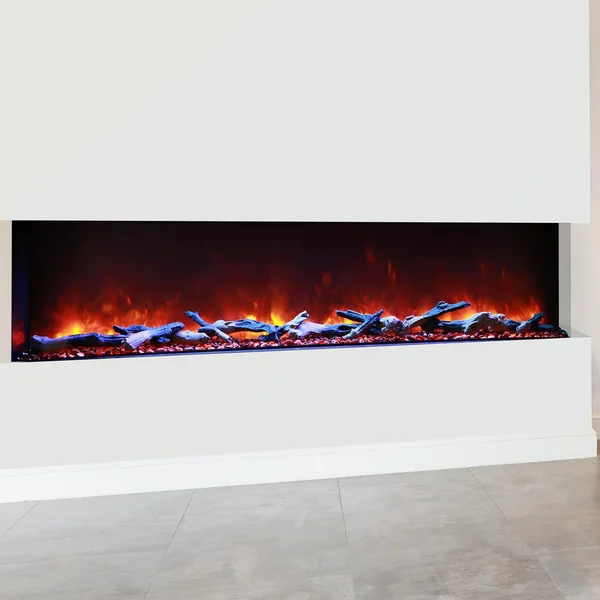Amantii Tru View 72-Inch Smart Built-In Three Sided Electric Fireplace - Indoor/Outdoor - 72-TRU-VIEW-XL
