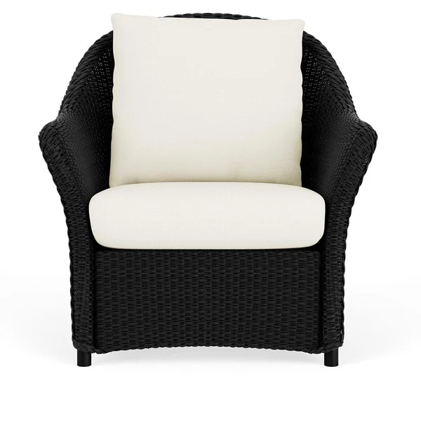 Weekend Retreat Lloyd Loom Club Chair in Ebony/Sailcloth Salt by Lloyd Flanders