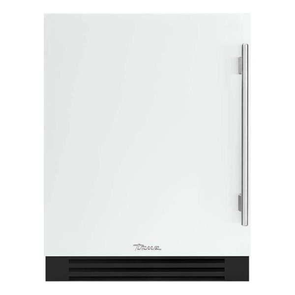 True ADA Height 24 Inch 40 Bottle Left Hinge Outdoor Wine Cabinet - Matte White w/ Stainless Steel Handle - TUWADA-24-LS-A~030-H04