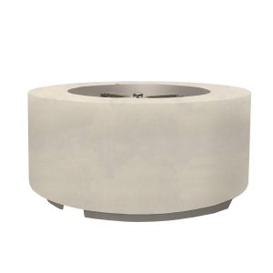 Spylake View 36 Inch Round GFRC Propane Fire Pit Table in Coastal by Lakeview Outdoor Designs