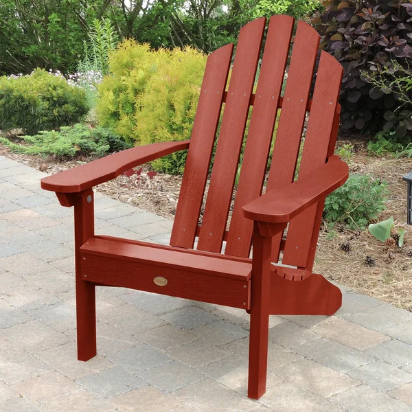 Paradise Key Recycled Plastic Adirondack Chair in Rustic Red by Lakeview Outdoor Designs