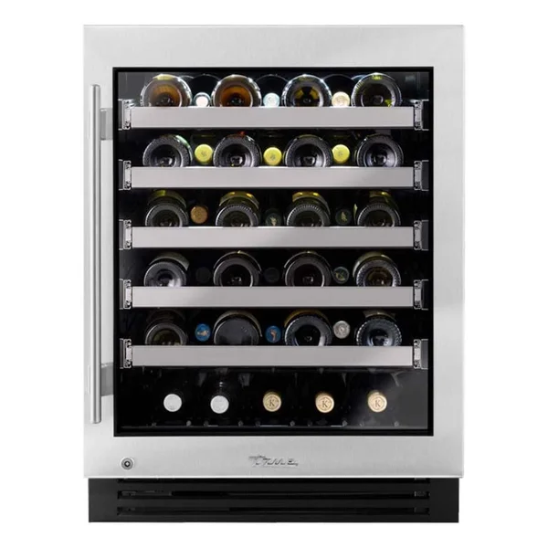 True ADA Height 24 Inch 40 Bottle Right Hinge Glass Door Outdoor Wine Cabinet - Stainless Steel - TUWADA-24-RG-A~S