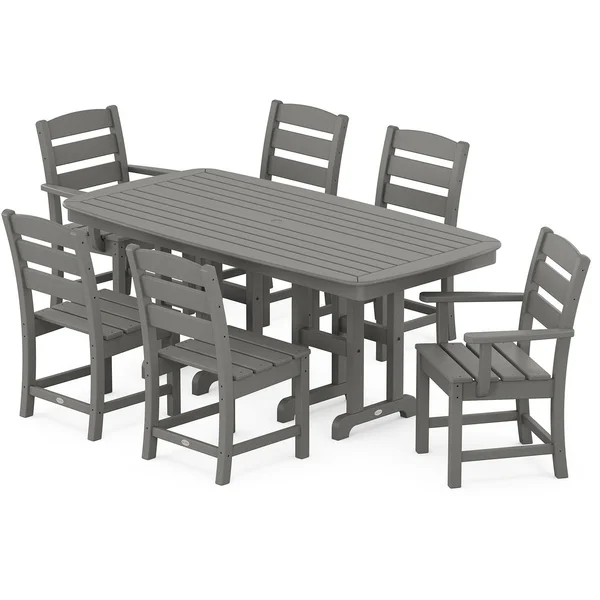 POLYWOOD Lakeside 7-Piece Dining Set - Slate Grey