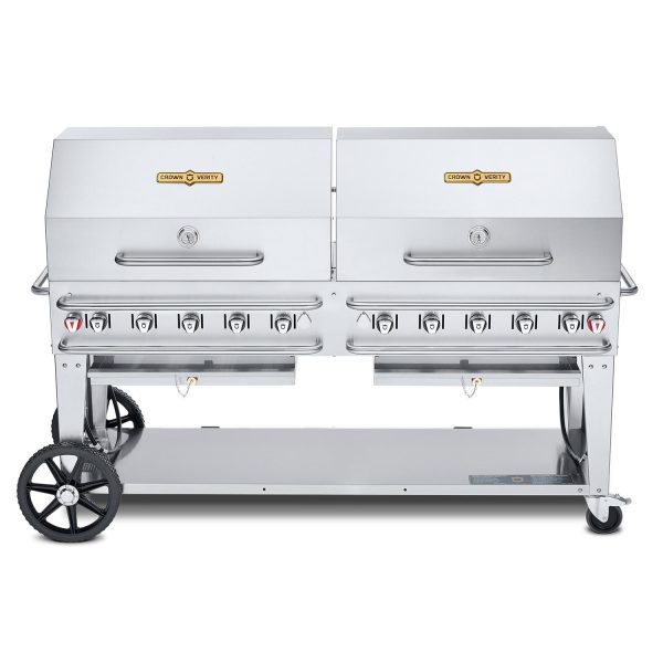 Crown Verity 72-Inch Single Inlet (Bulk Tanks Only) Rental Propane Grill Dome Package - CV-RCB-72RDP-SI-BULK