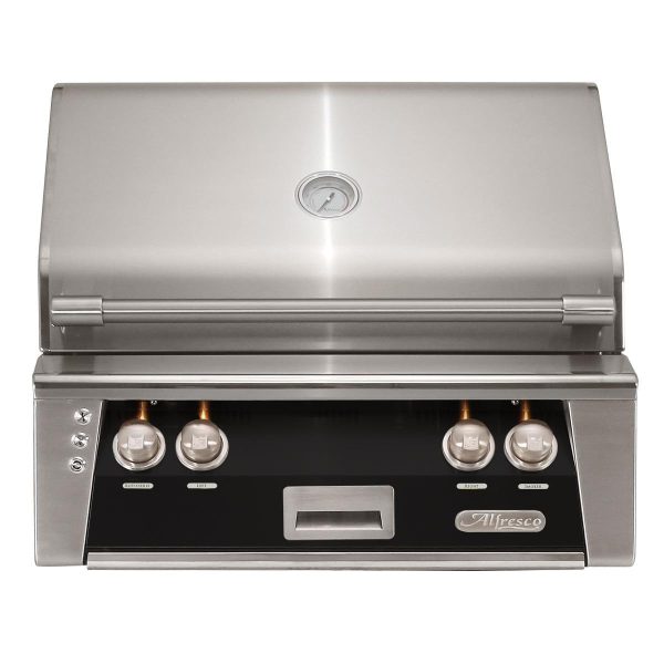 Alfresco ALXE 30-Inch Built-In Propane Grill With Rotisserie in Jet Black Gloss - ALXE-30-LP-S9005
