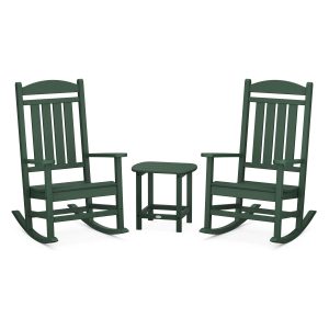 Presidential 3 Pc Recycled Plastic Seating Set in Green by POLYWOOD