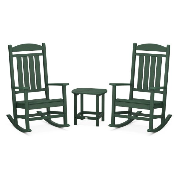 Presidential 3 Pc Recycled Plastic Seating Set in Green by POLYWOOD