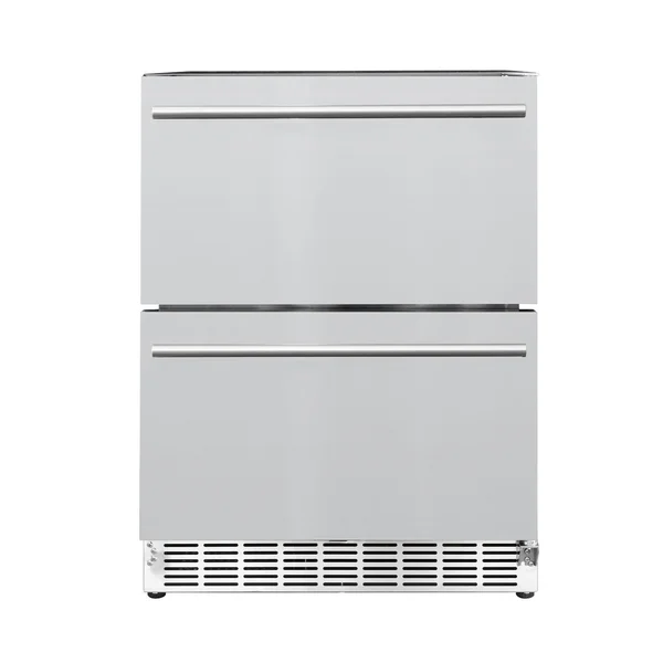 Summerset 24 Inch Outdoor Rated Double Drawer Refrigerator - RFR-24DR2-A