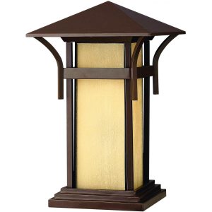 Hinkley Lighting Harbor One Light 17-Inch Outdoor Pier Mount - Anchor Bronze - 2576AR