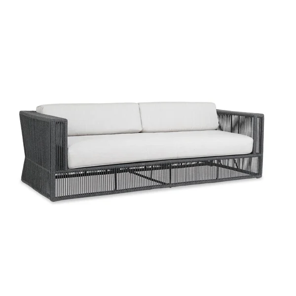 Milano Woven Rope Sofa in Charcoal/Echo Ash by Sunset West