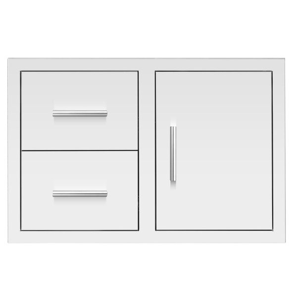 Summerset 33 Inch 2-Drawer & Access Door Combo Masonry Frame Return - DC2-33M