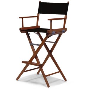 World Famous Bar Height Director Chair By Telescope Casual - Walnut/Black
