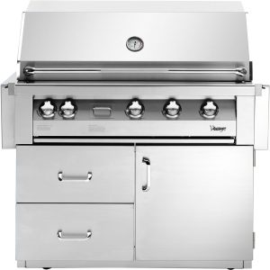 Vintage Grills 42 Inch Stainless Steel Liquid Propane Gas Grill with Deluxe Cart - VBQ42G-L-2-KIT