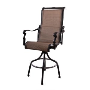 Monterey Cast Aluminum Swivel Bar Stool in Antique Bronze/Irish Mix by Darlee