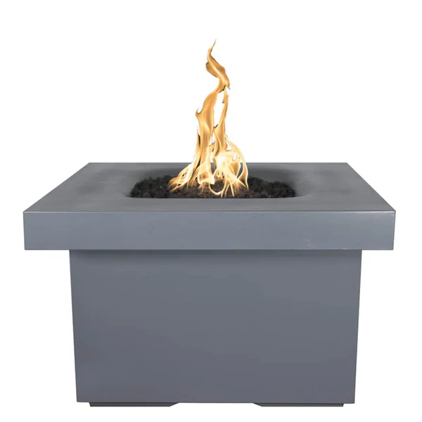 Ramona 36 Inch Square GFRC Natural Gas Fire Pit Table in Gray by The Outdoor Plus